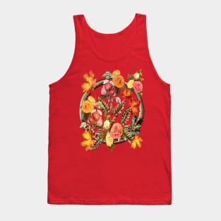 Autumn Flowers and Leaves Tank Top